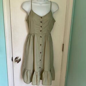 Love Tree spaghetti strap button up Tencel dress NWT